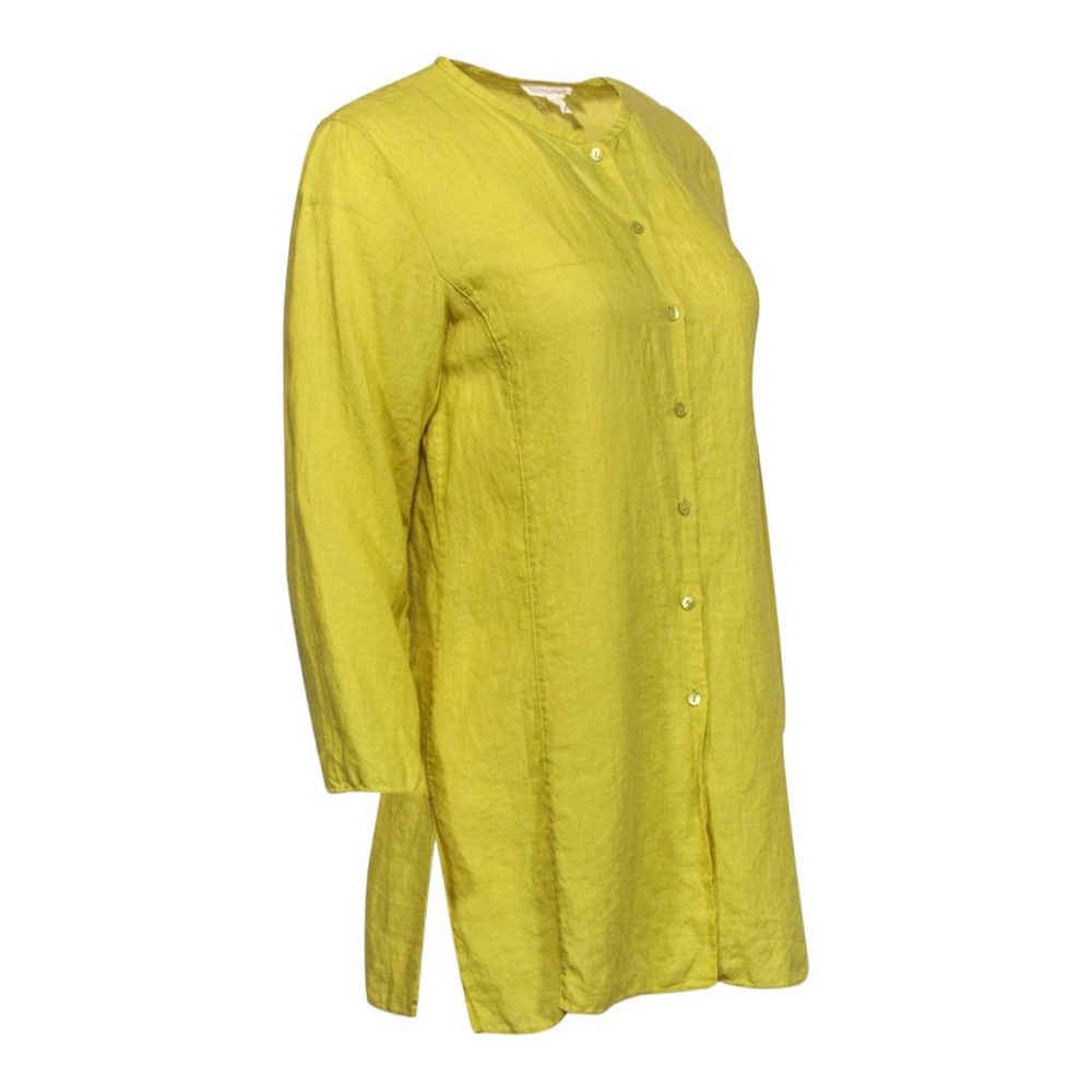 Eileen Fisher linen tunic top size large Irish linen QUINCE